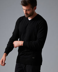 CASHMERE COTTON VEE NECK KNIT - Wild South Webstore