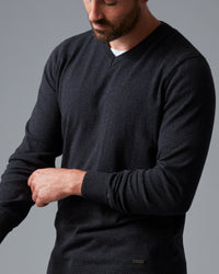 CASHMERE COTTON VEE NECK KNIT - Wild South Webstore