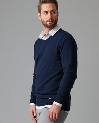 CASHMERE COTTON VEE NECK KNIT - Wild South Webstore