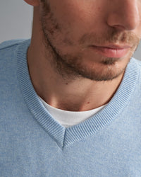 CASHMERE COTTON VEE NECK KNIT - Wild South Webstore