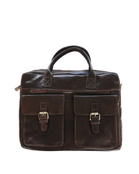 LEATHER Ms SATCHEL 2 FRT FLAPS - Leather - Wild South Clothing