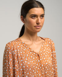 VISCOSE VEE PRINT BLOUSE - Wild South Clothing