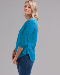 VISCOSE LYOCELL PLEAT TOP - Wild South Clothing