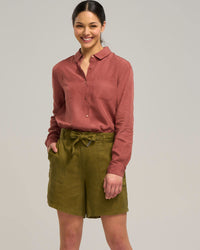 LYOCELL TIE WAIST SHORT