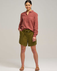 LYOCELL TIE WAIST SHORT