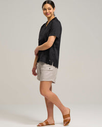 LYOCELL TIE WAIST SHORT