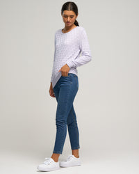 B/BOO COT/ SILK LS GEO KNIT - Wild South Clothing