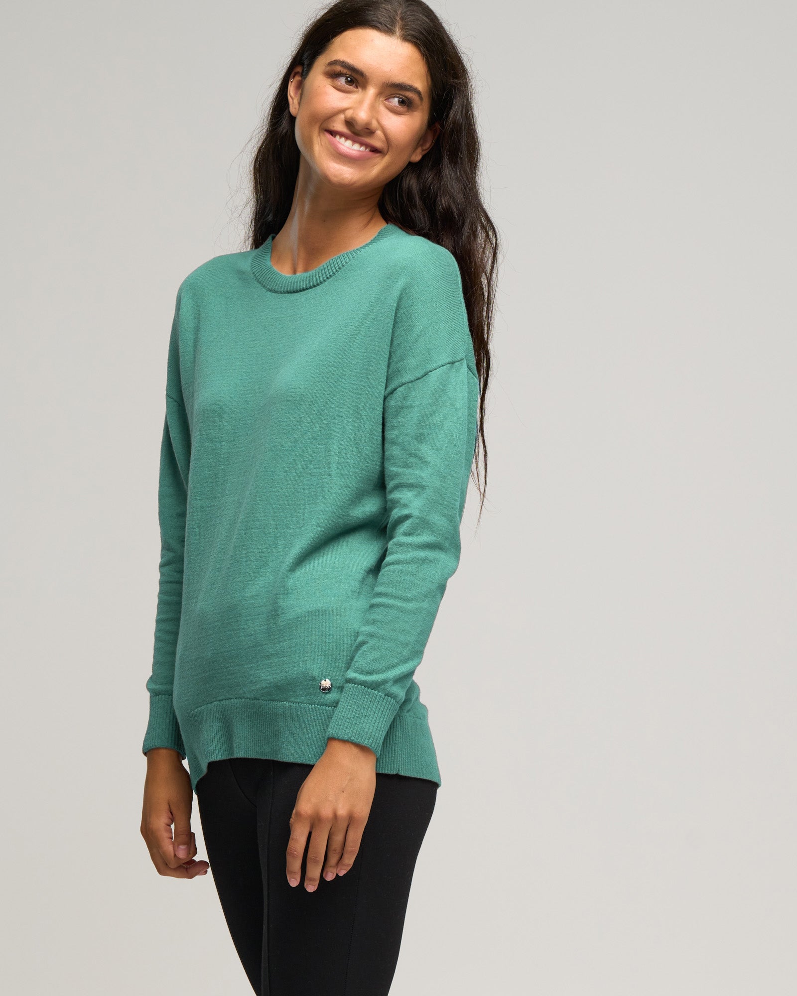 CASHMERE COTTON SWINGY CREW - Cashmere Cotton - Wild South Clothing