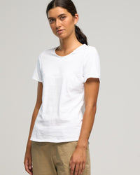 SUPIMA COTTON CREW SATIN TEE