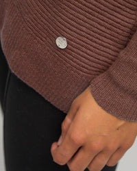 CASHMERE COTTON ROLL NECK