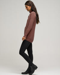 CASHMERE COTTON ROLL NECK