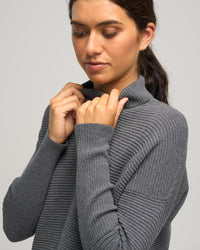 CASHMERE COTTON ROLL NECK